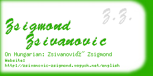 zsigmond zsivanovic business card